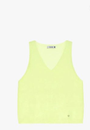 Débardeur jaune fluo Please