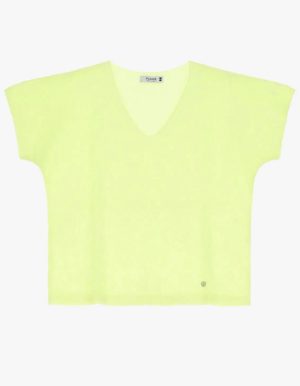 T-shirt jaune fluo Please