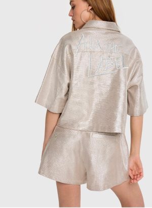 Chemisier doré Alix The Label