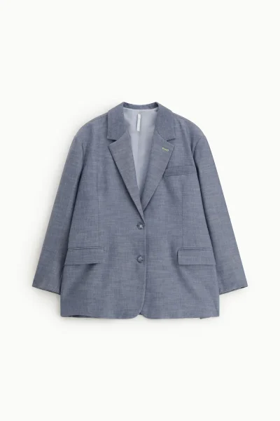 BLAZER LONG BLEU IMP