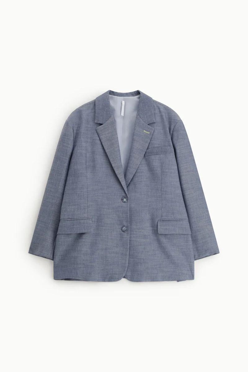 BLAZER LONG BLEU IMP