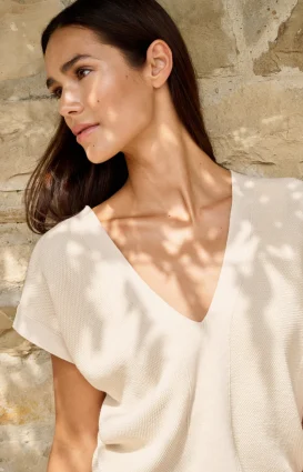 PULL MANCHES COURTES A COL V YAYA