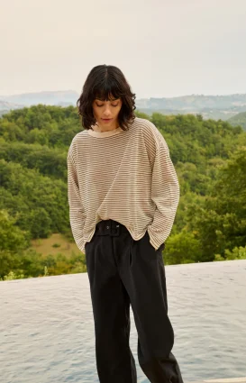 Pull à rayures en maille YAYA