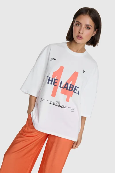 TSHIRT BLANC ORANGE ALIX