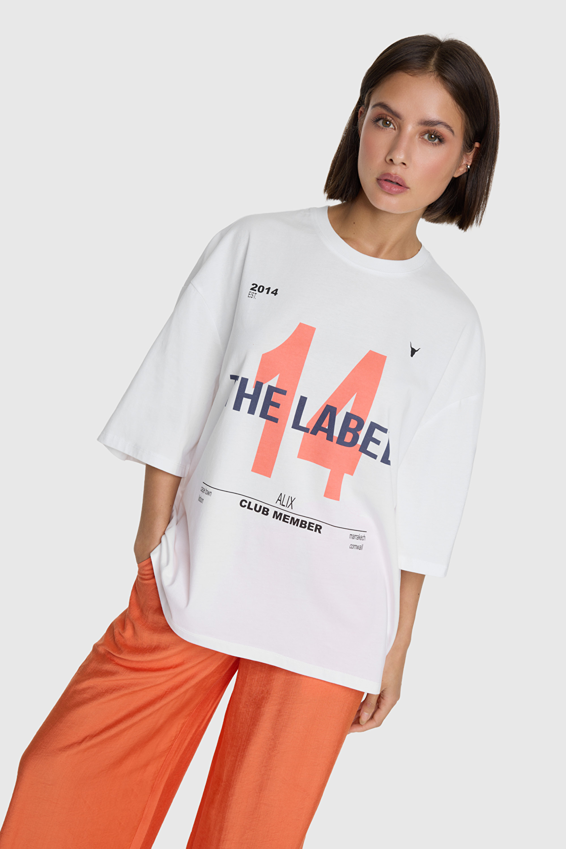 TSHIRT BLANC ORANGE ALIX